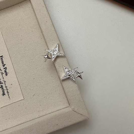 "Twinkle Star" 925 Sterling Silver Stud Earrings