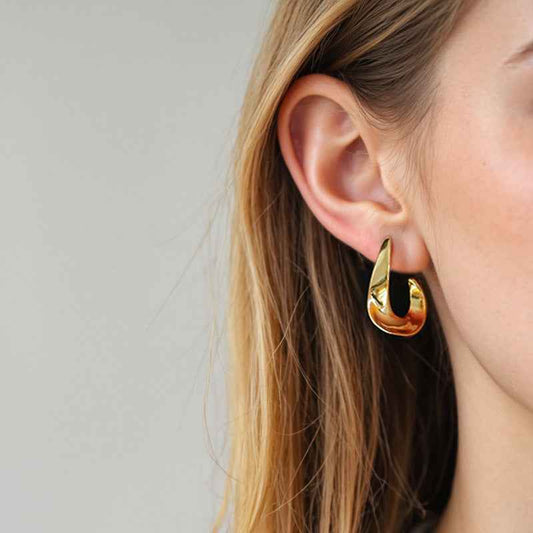 "Twist Arc" 925 Sterling Silver Sculptural Earrings