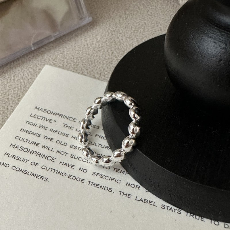 "Heart Muse" 925 Sterling Silver Adjustable Ring