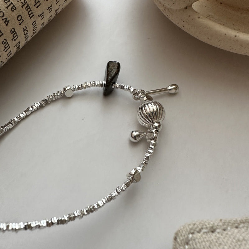 "Silver Glimmer" S925 Sterling Silver Fragment Chain Necklace