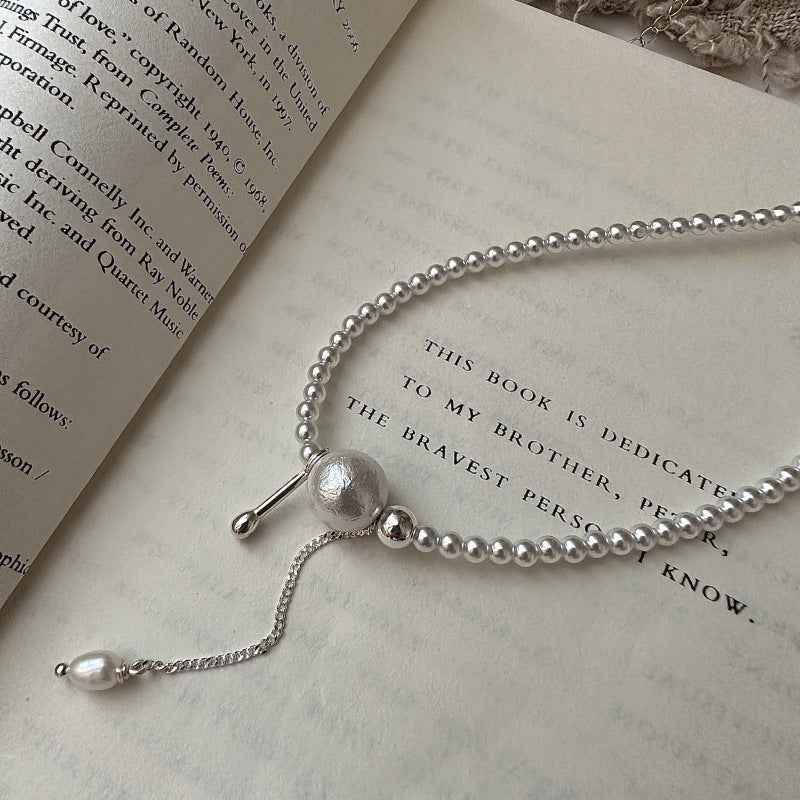 "Beaded Tassel" 925 Sterling Silver Necklace