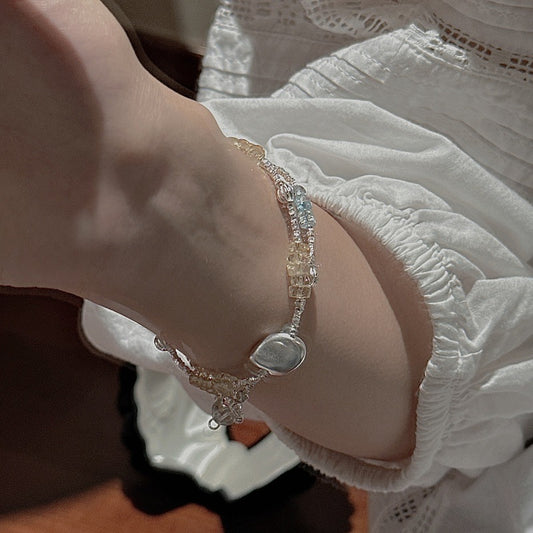 Verträumtes lila Perlenarmband – Swarovski Perlen