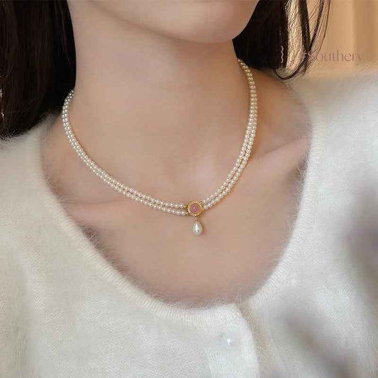 Blush Lumière 925 Sterling Silver Pink Chalcedony Pearl Jewelry Set