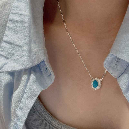 "Vintage Turquoise" 925 Sterling Silver Necklace