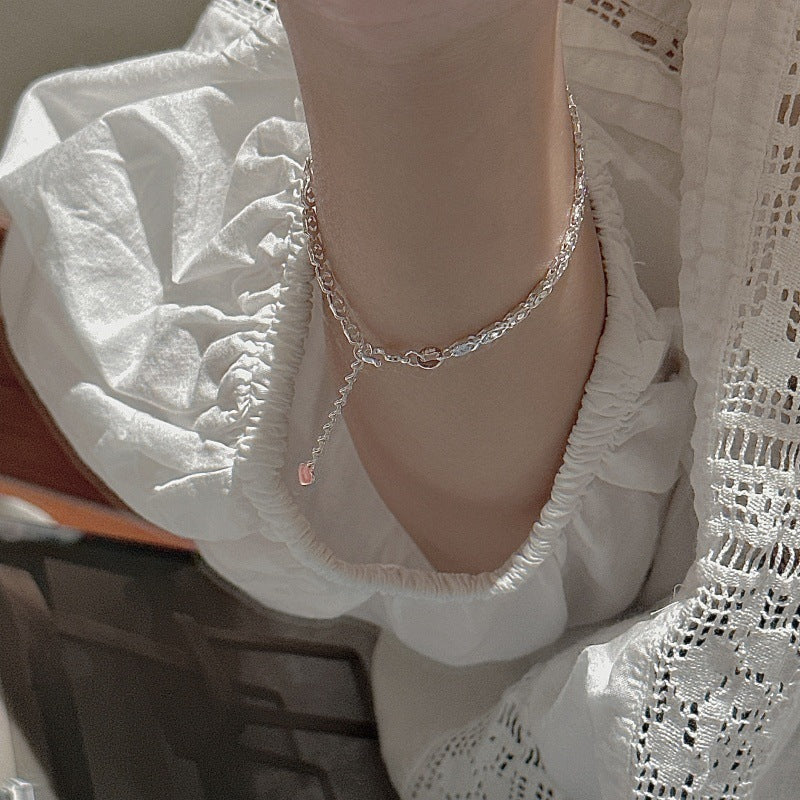"Shimmering Waves" 999 Silver Bracelet – Minimalist Sparkle