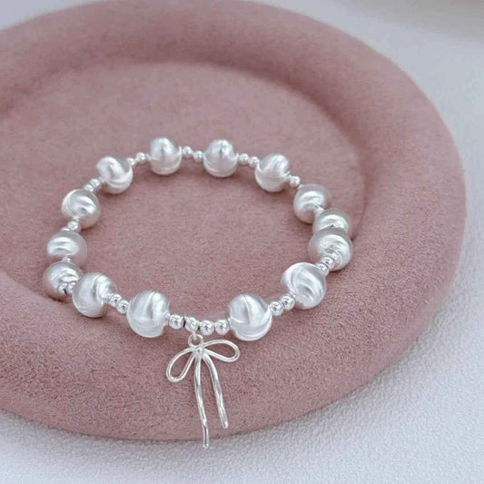 "On the Run Princess" 925 Sterling Silver Cat's Eye Bead Bracelet - Elegant and Youthful