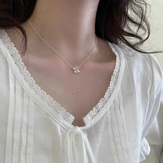 "Peach Blossom Mile" 925 Sterling Silver Necklace – Sweet-Girl Romance