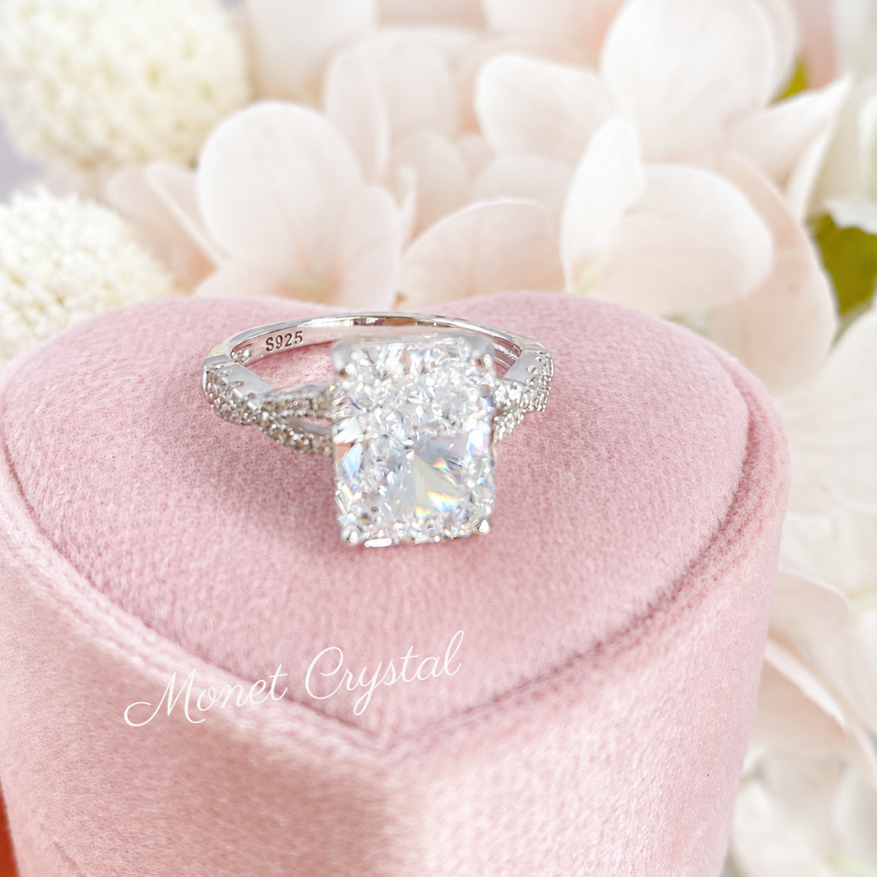 “Silver Hour” S925 Sterling Silver 8A High Carbon Diamond Ice-Cut Ring