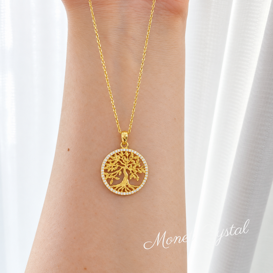 “Still Growing” S925 Sterling Silver Moissanite Tree of Life Necklace