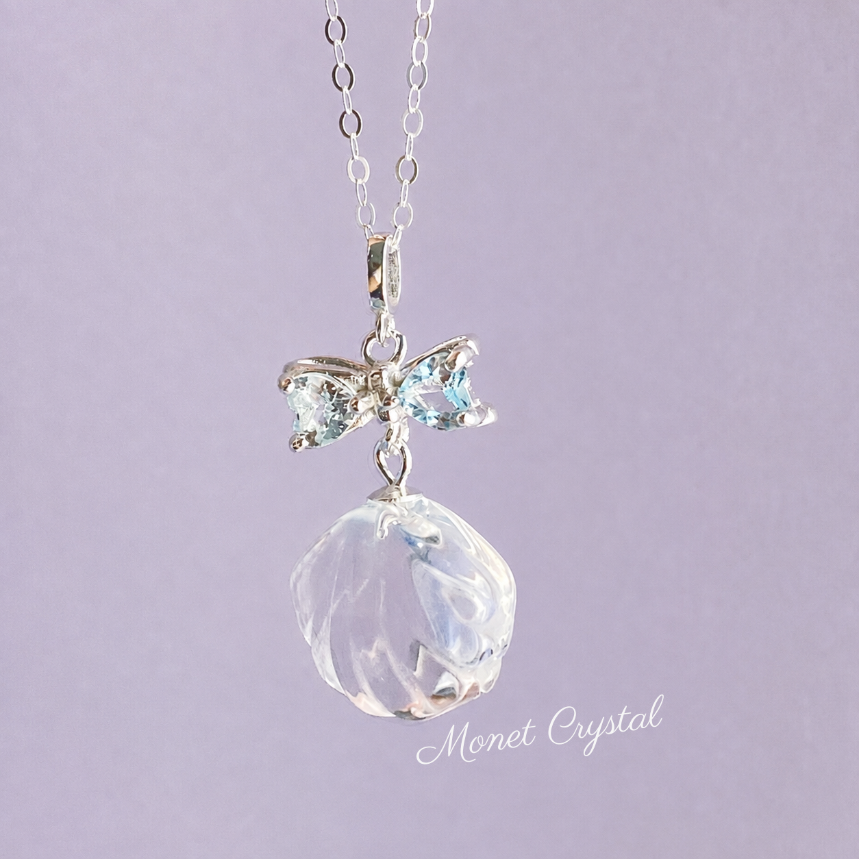“Summer Keepsake” S925 Sterling Silver White Crystal Shell Necklace & Earrings Set