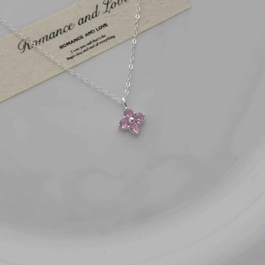 "Sweetheart Clover" 999 Pure Silver Four-Leaf Heart Necklace – Lucky, Minimalist, Gift-Ready (Copy)