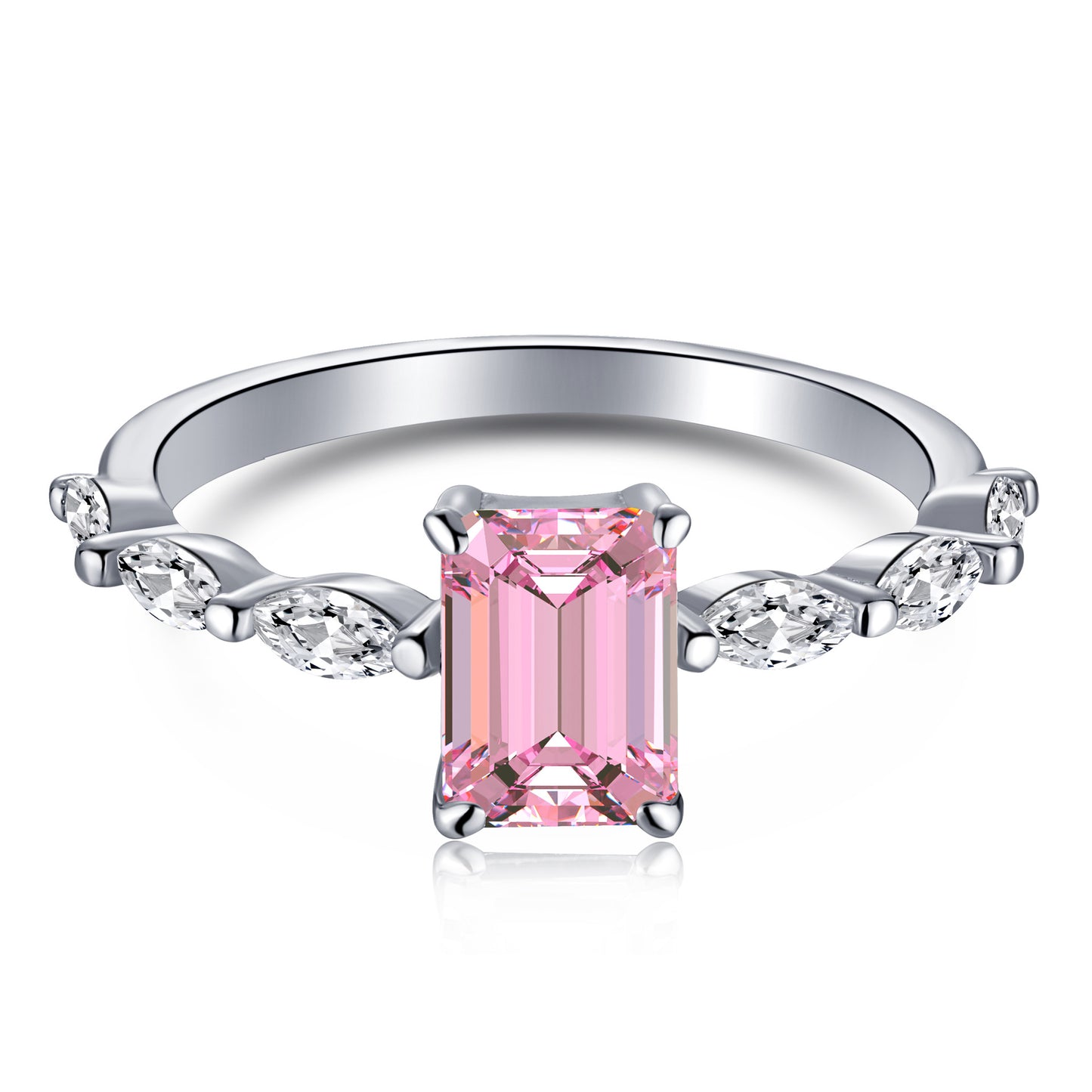 Morning Glow Kollektion – 11 exquisite S925 Silberringe mit rosa Zirkonia