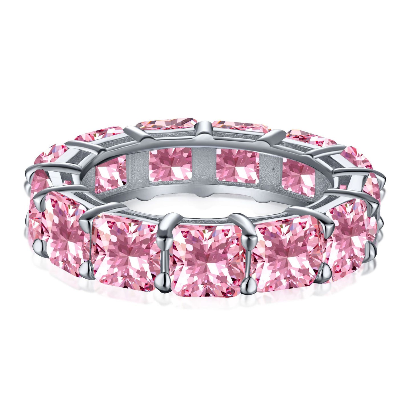 Morning Glow Kollektion – 11 exquisite S925 Silberringe mit rosa Zirkonia