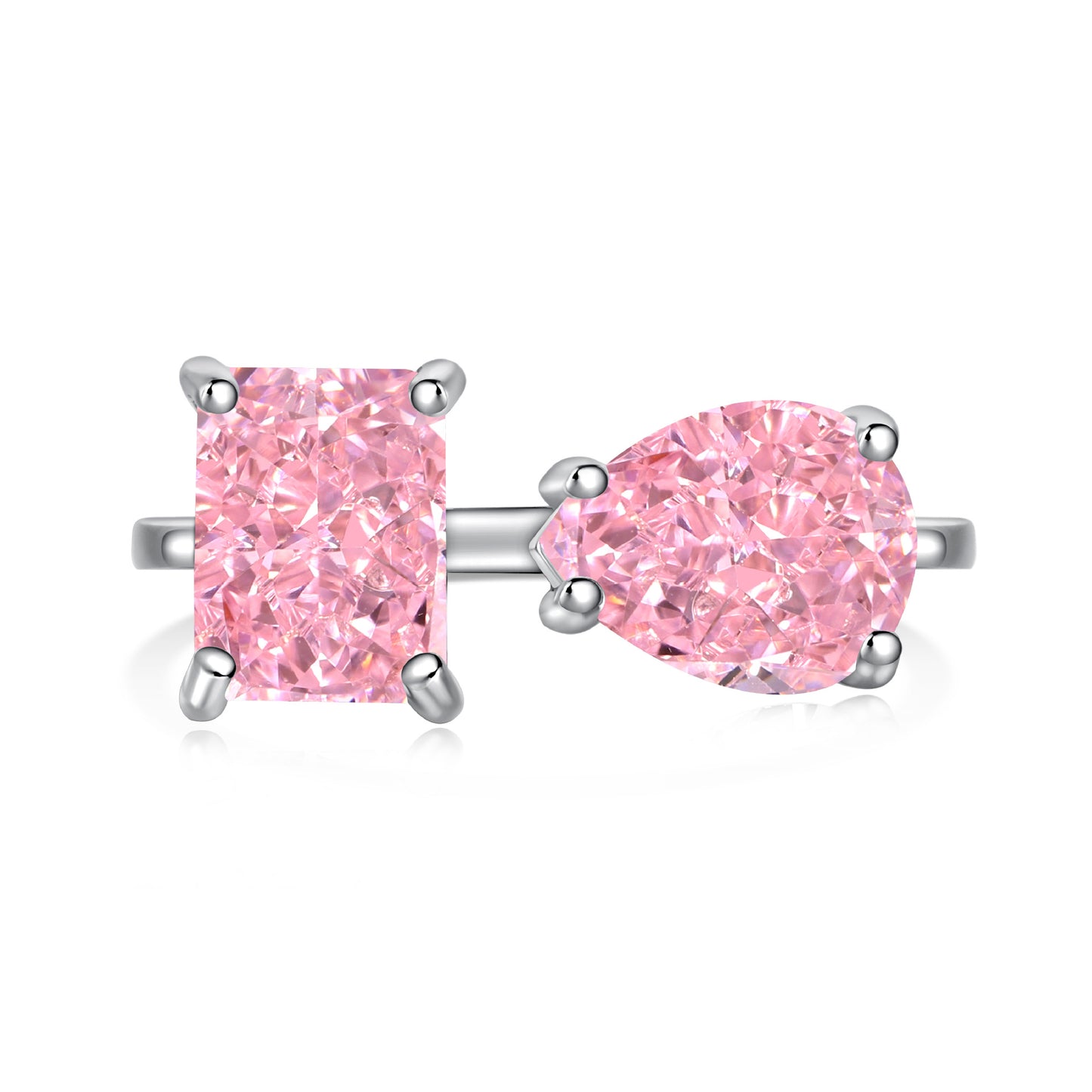 Morning Glow Kollektion – 11 exquisite S925 Silberringe mit rosa Zirkonia