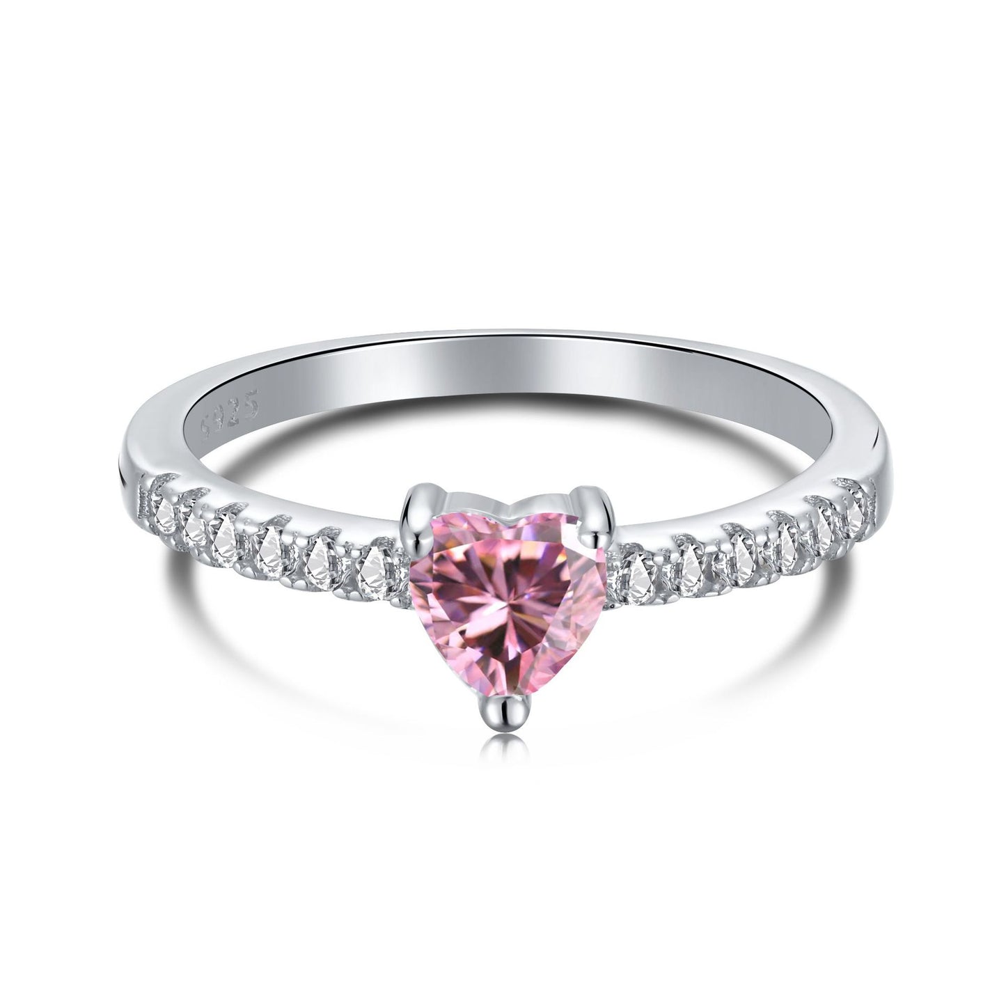 Morning Glow Kollektion – 11 exquisite S925 Silberringe mit rosa Zirkonia