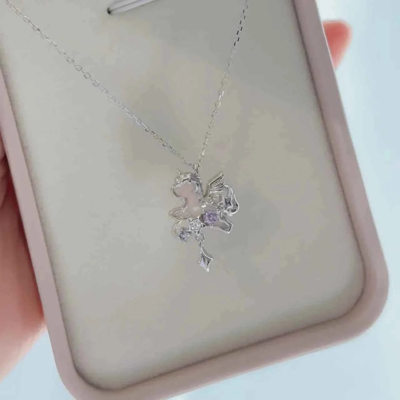 "Unicorn’s Guardian" 925 Sterling Silver Necklace – Magical, Minimalist, Gift-Ready