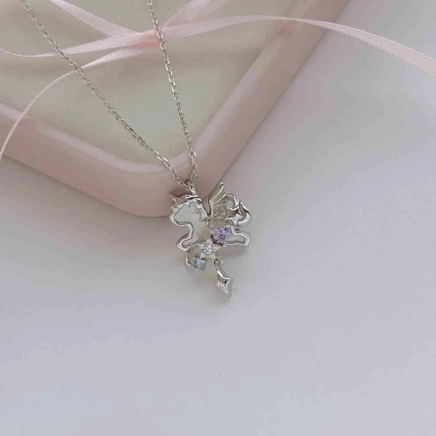 "Unicorn’s Guardian" 925 Sterling Silver Necklace – Magical, Minimalist, Gift-Ready