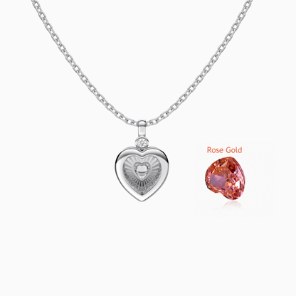 “Secret Heart” S925 Sterling Silver DIY Heart Box Necklace