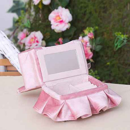 "Princess Manor" Velvet Pearl Lace Furniture Jewelry Box Set