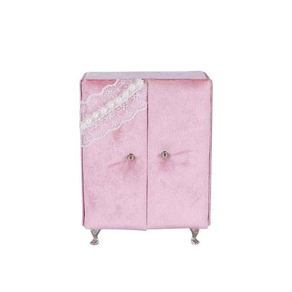 "Princess Manor" Velvet Pearl Lace Furniture Jewelry Box Set