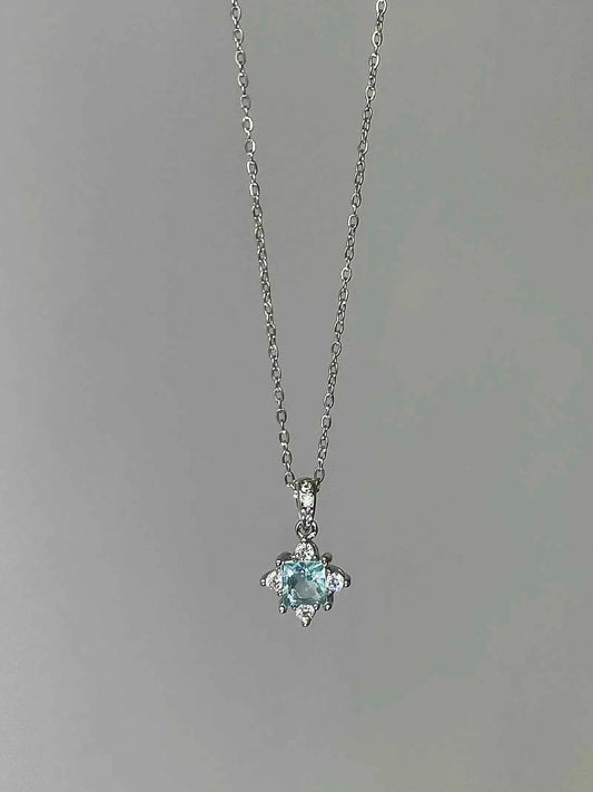 "Blue Starlight Droplet" Star Necklace - Delicate, Elegant, and Cool Chic.