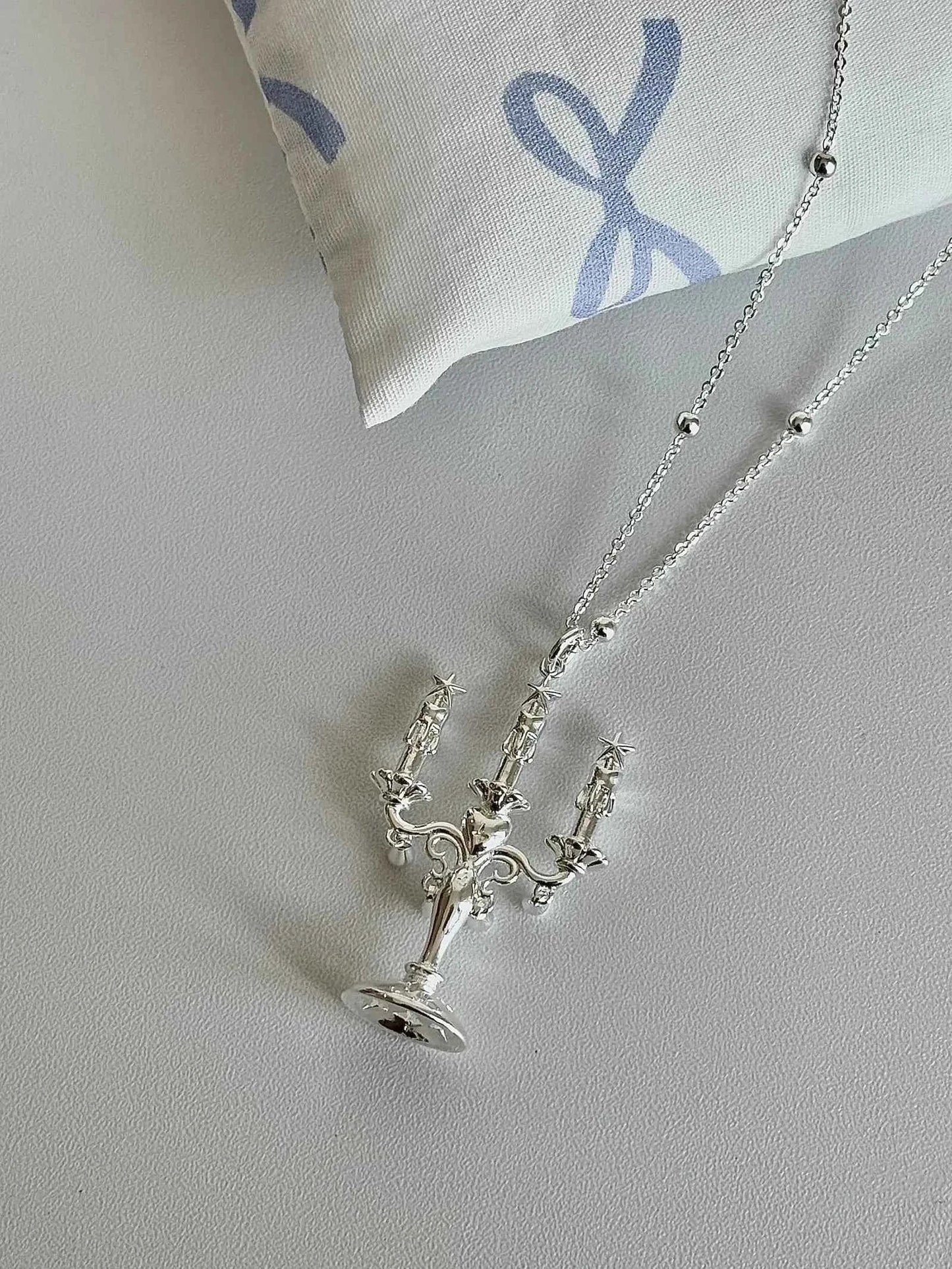 "Starlight Candlestick" Vintage Star Necklace - Unique, Elegant, and Long Chain Design.