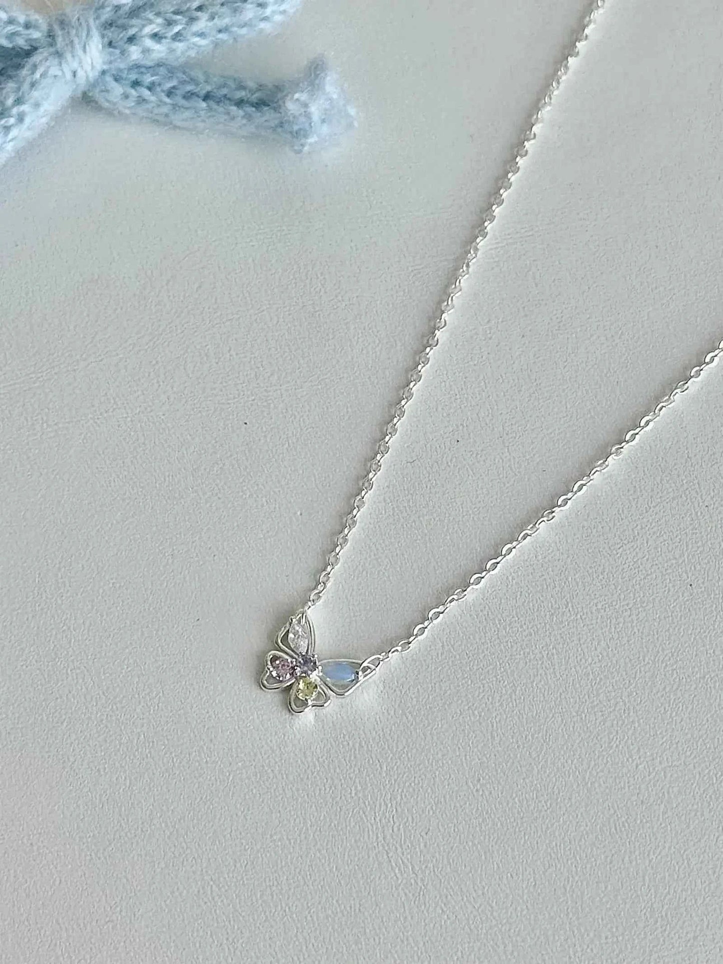 "Charming Butterfly Forest" 925 Sterling Silver Necklace - Sweet, Elegant, and Unique.