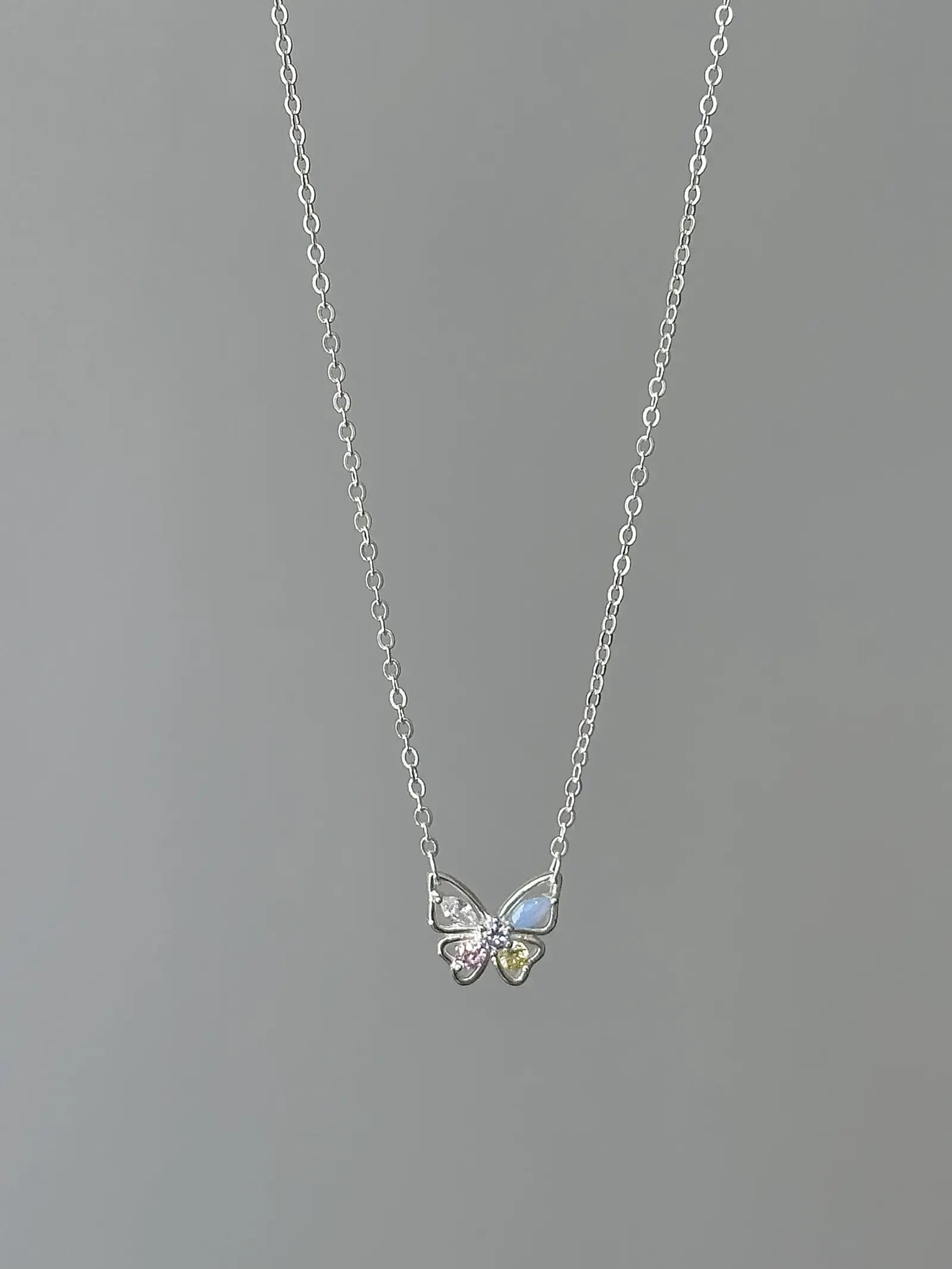 "Charming Butterfly Forest" 925 Sterling Silver Necklace - Sweet, Elegant, and Unique.