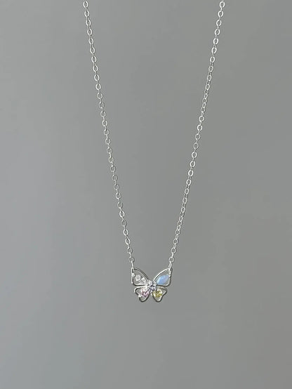 "Charming Butterfly Forest" 925 Sterling Silver Necklace - Sweet, Elegant, and Unique.