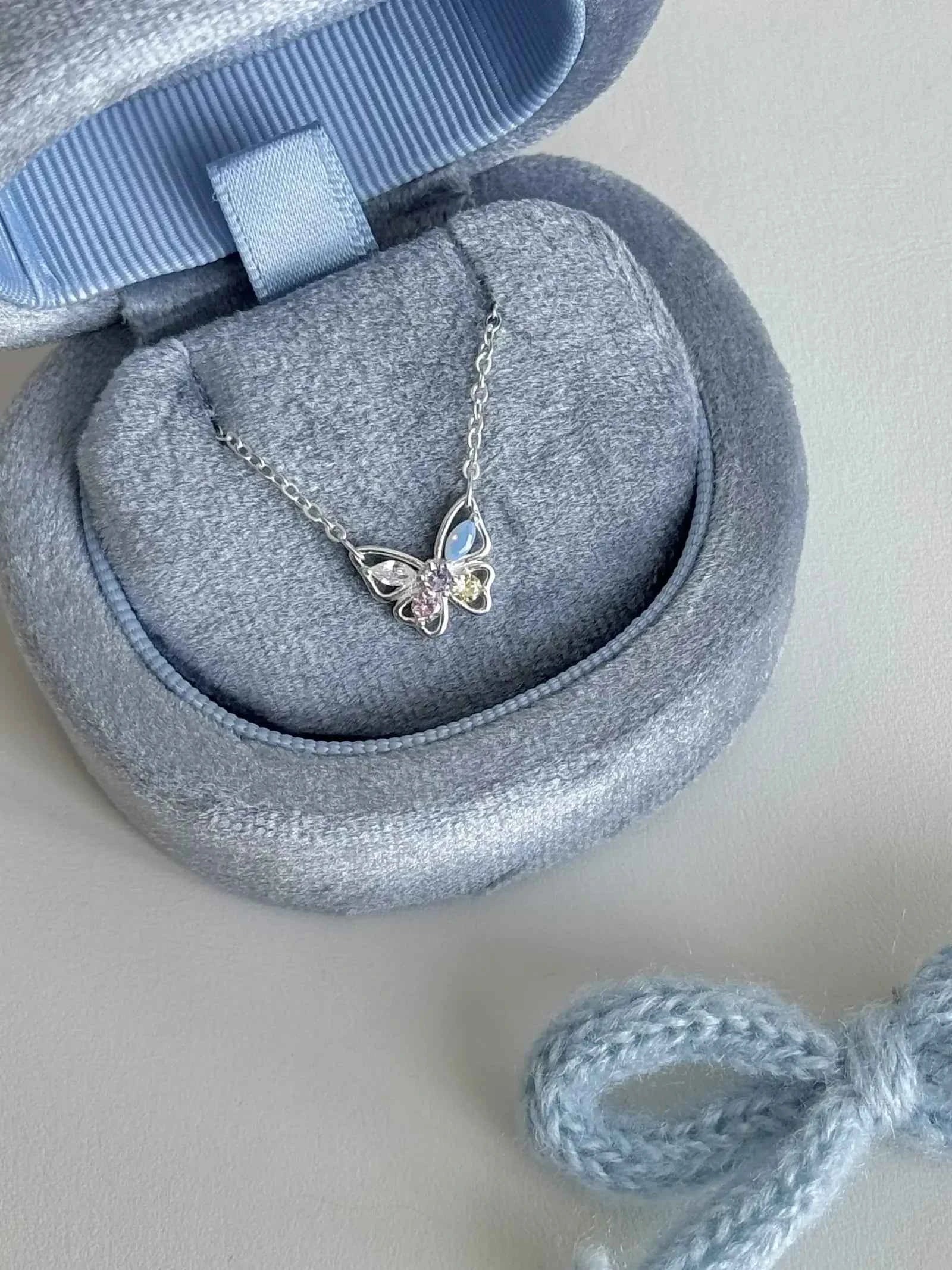 "Charming Butterfly Forest" 925 Sterling Silver Necklace - Sweet, Elegant, and Unique.