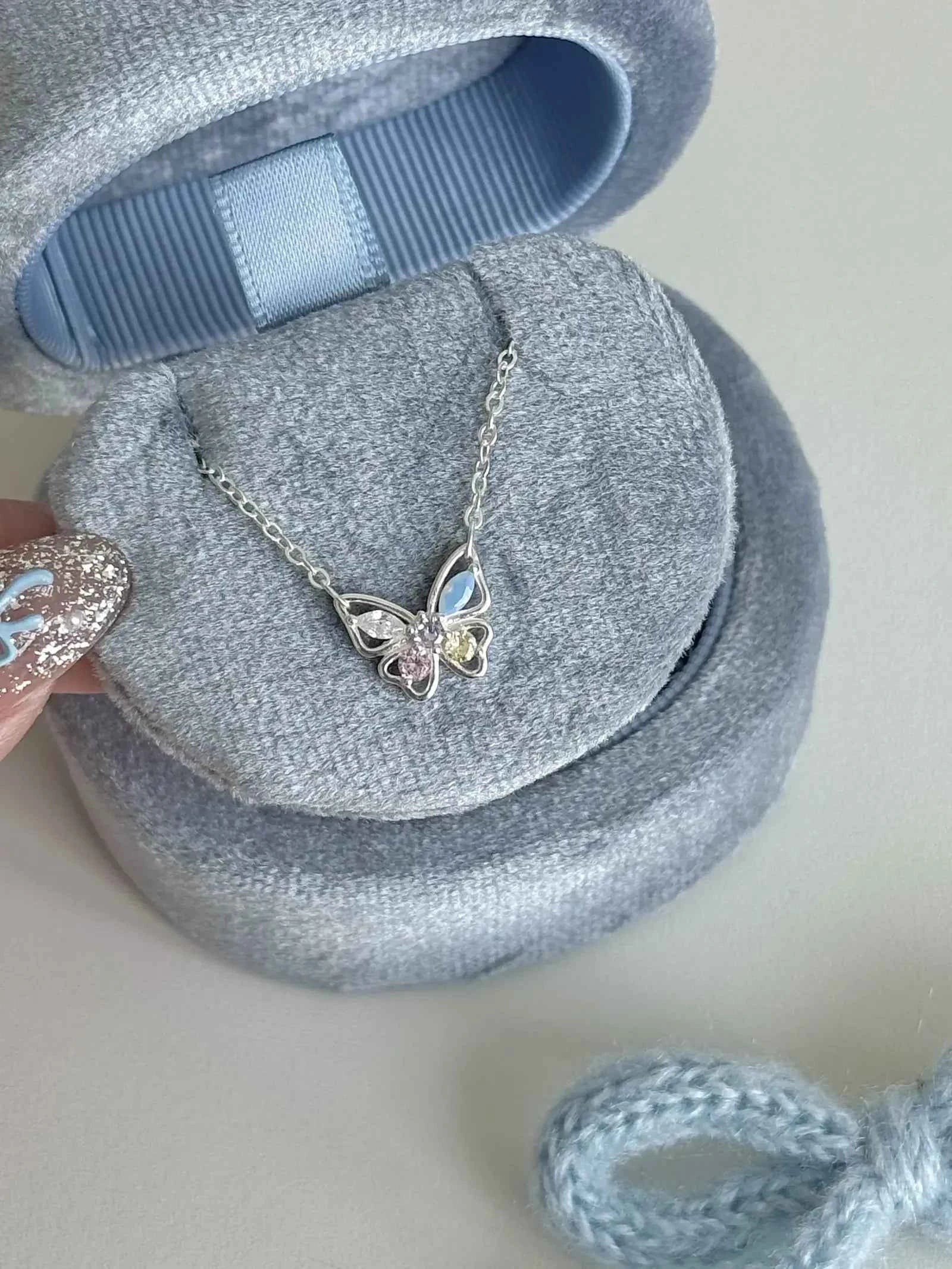 "Charming Butterfly Forest" 925 Sterling Silver Necklace - Sweet, Elegant, and Unique.