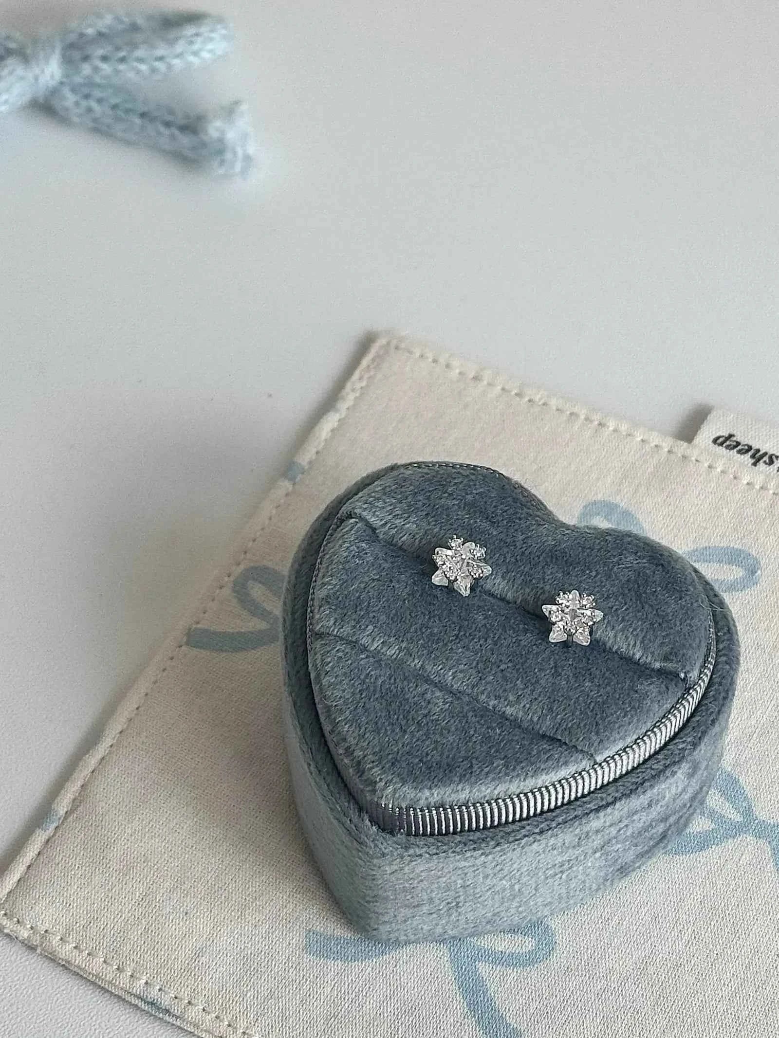 "Starry Sky" Sparkling Star Zircon Stud and Helix Earrings - Delicate, Sweet, and Chic.