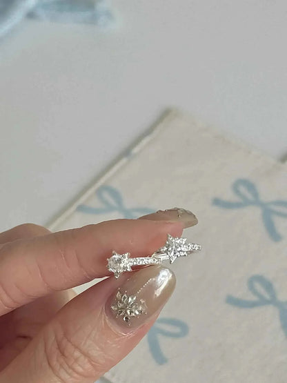 "Shooting Star Whisper" 925 Sterling Silver Earrings - Sparkling, Unique, and Perfect Gift for Best Friends.