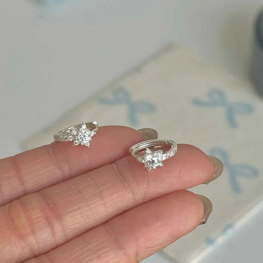 "Shooting Star Whisper" 925 Sterling Silver Earrings - Sparkling, Unique, and Perfect Gift for Best Friends.