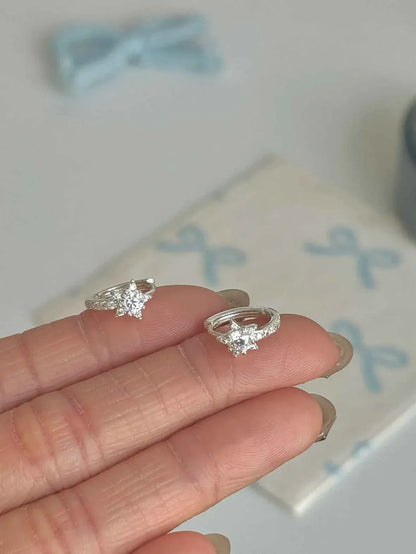 "Shooting Star Whisper" 925 Sterling Silver Earrings - Sparkling, Unique, and Perfect Gift for Best Friends.