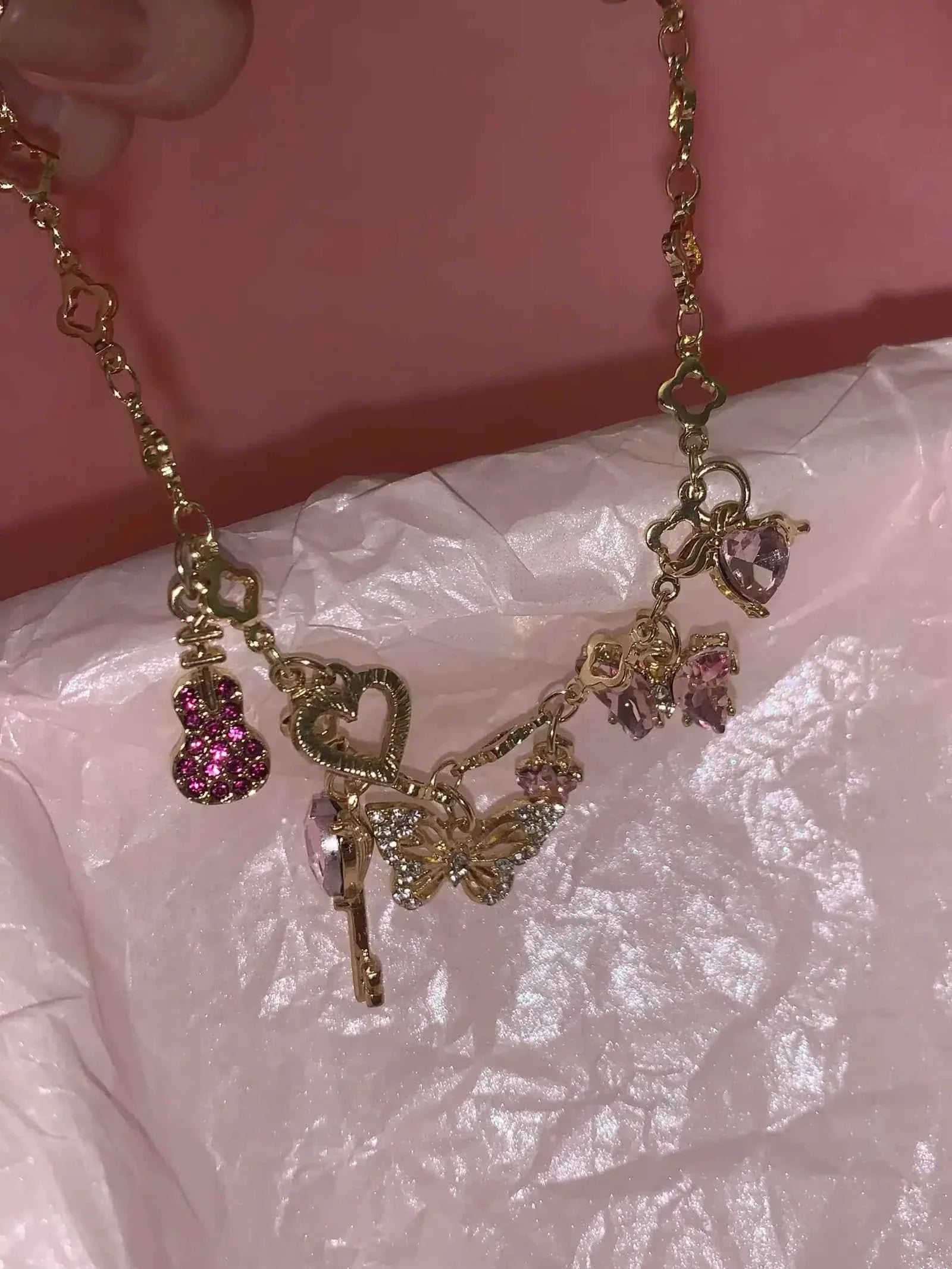 "Barbie Fantasy Diary" Pink Zircon Copper Alloy Bracelet - Sweet, Delicate, and Full of Romance