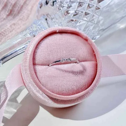 "Chic Bow" 925 Sterling Silver Diamond Accent Ring - Minimalist and Unique
