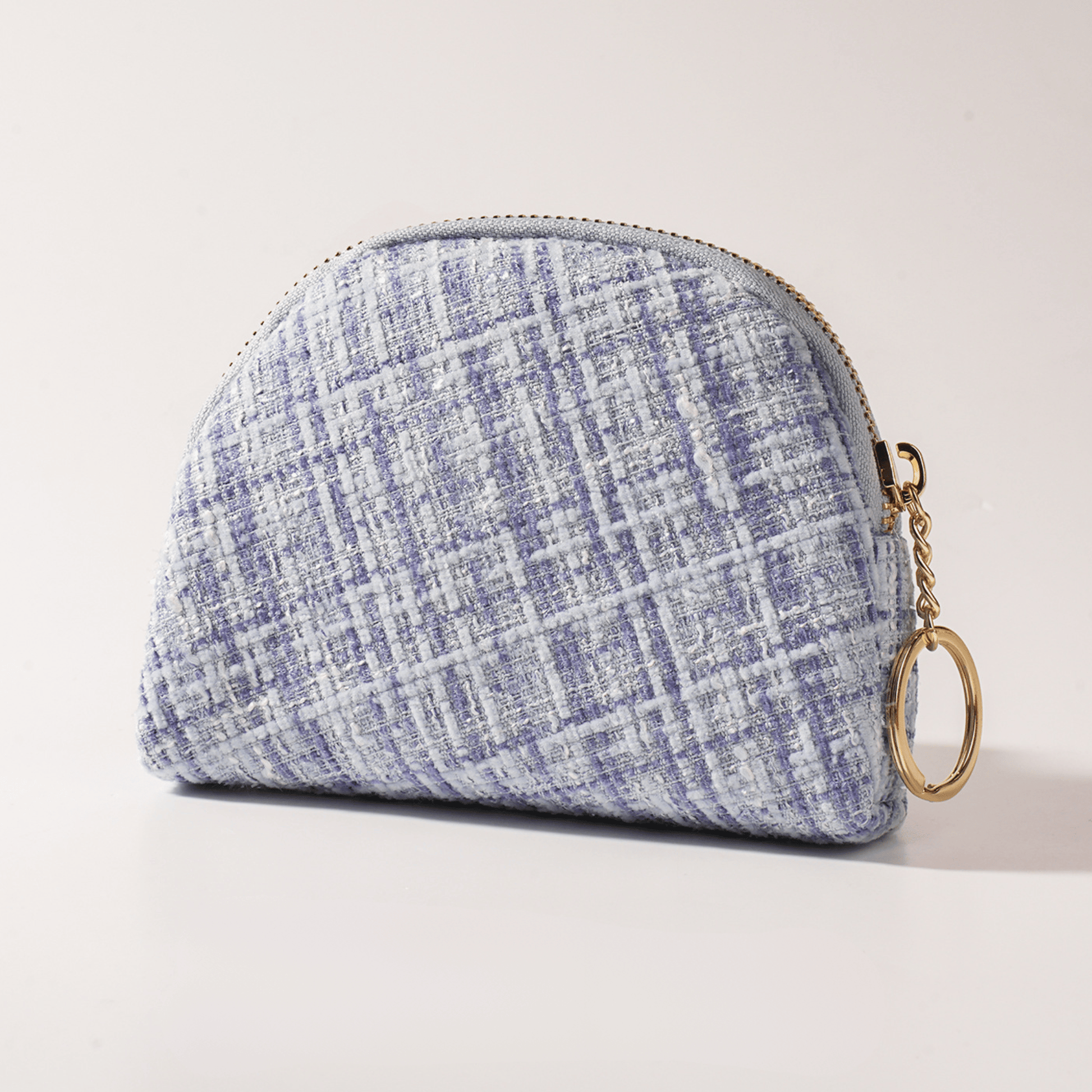 Monet Tweed Jewelry Pouch – Travel Zipper Case