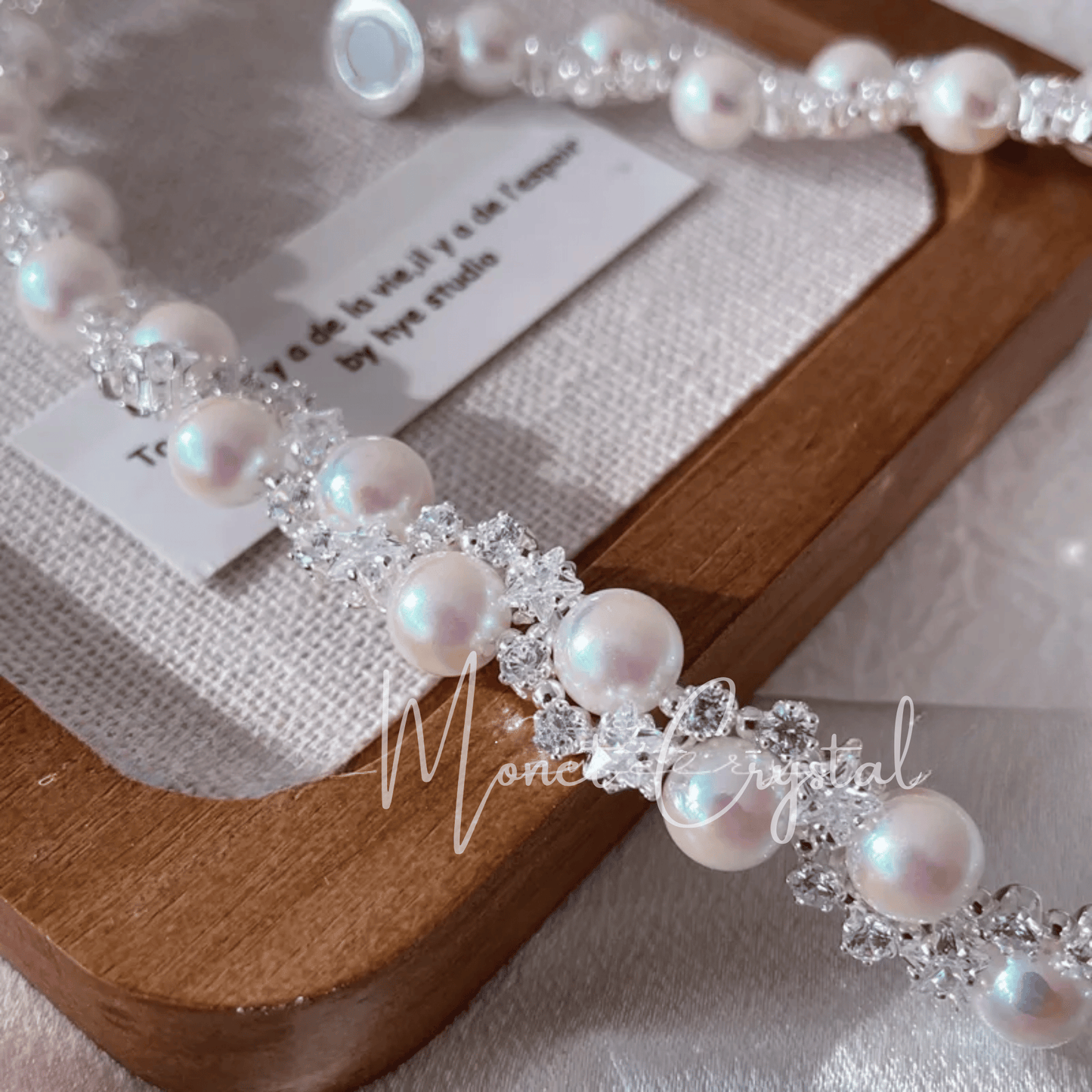 Galaxy Sparkle Pearl Necklace and Bracelet Set – Swarovski Pearls with Magnetic Clasp