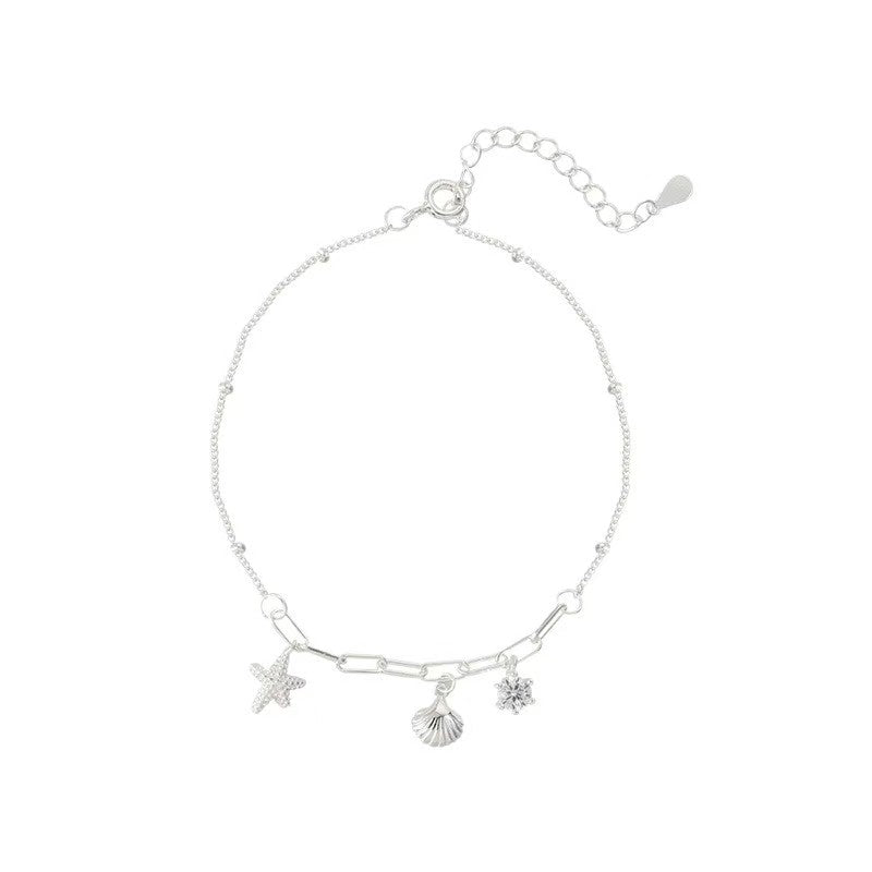 "Island Breeze" 925 Sterling Silber Seestern &amp; Muschel Halskette – Whisper of the Sea