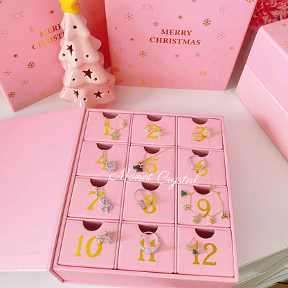 2025 Christmas Limited - S925 Sterling Silver Jewelry Advent Calendar Box (12-piece)