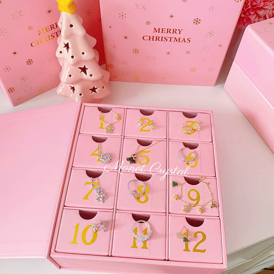 2025 Christmas Limited - S925 Sterling Silver Jewelry Advent Calendar Box (12-piece)