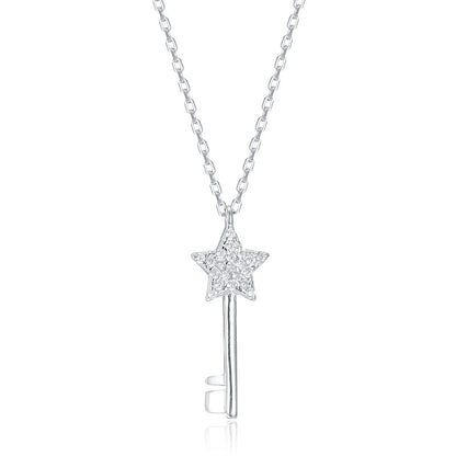 "Star Key" 925 Sterling Silver Necklace - Perfect Gift for Best Friends