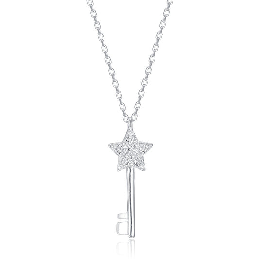 "Star Key" 925 Sterling Silver Necklace - Perfect Gift for Best Friends