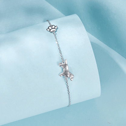 "Golden Retriever Love" 925 Sterling Silver Bracelet