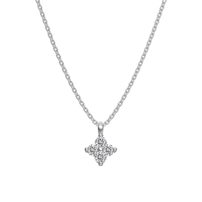"Birthstone Clover" 925 Sterling Silver Four-Leaf Pendant Necklace