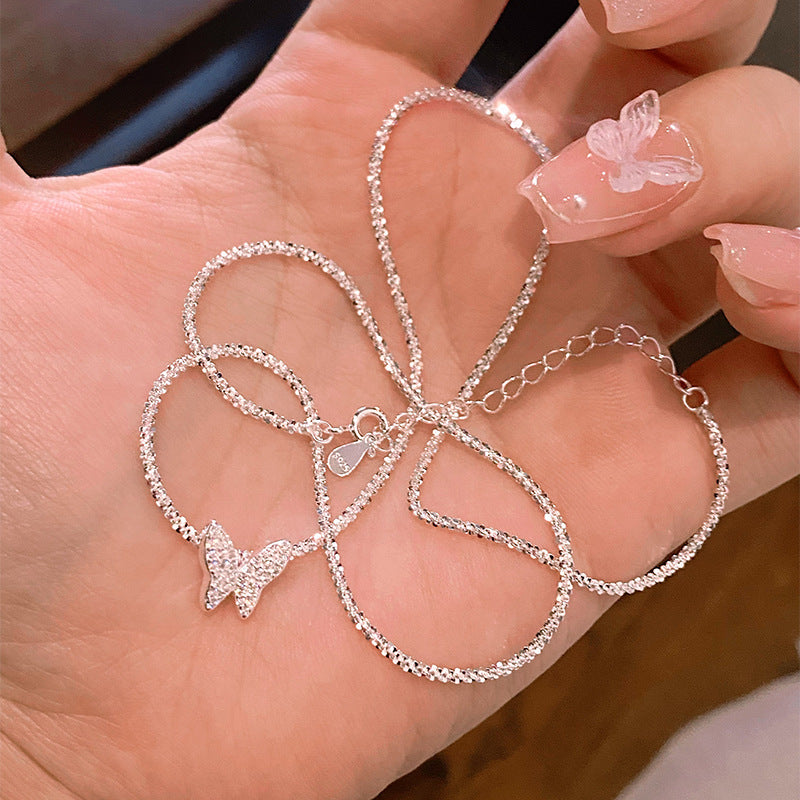 “Starlit Papillon” S925 Sterling Silver Butterfly Necklace