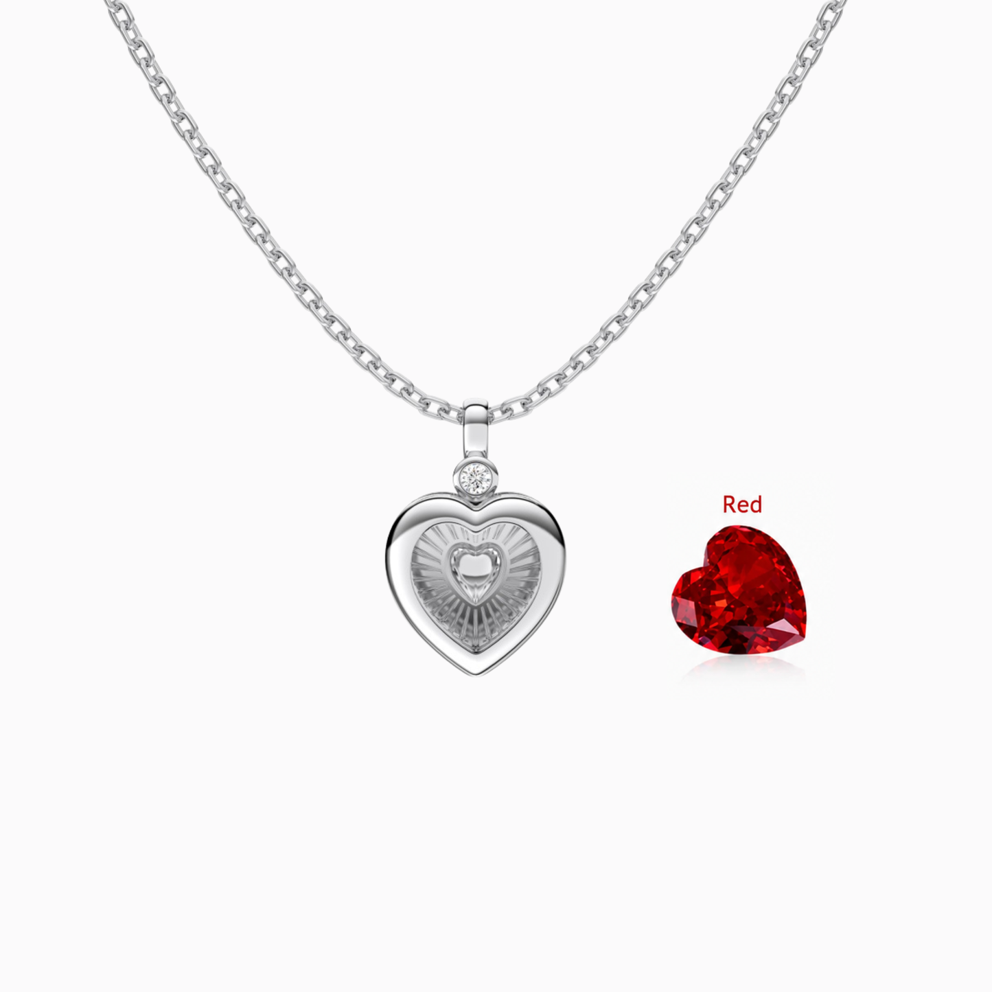 “Secret Heart” S925 Sterling Silver DIY Heart Box Necklace