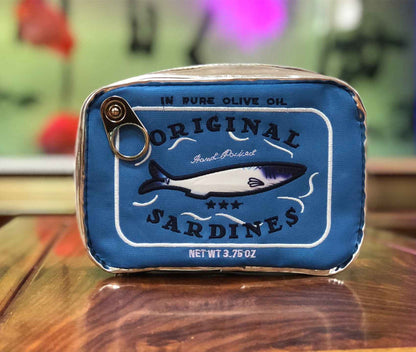 Sardine Tin Cosmetic Bag – Large Capacity Novelty PU Leather Makeup Pouch