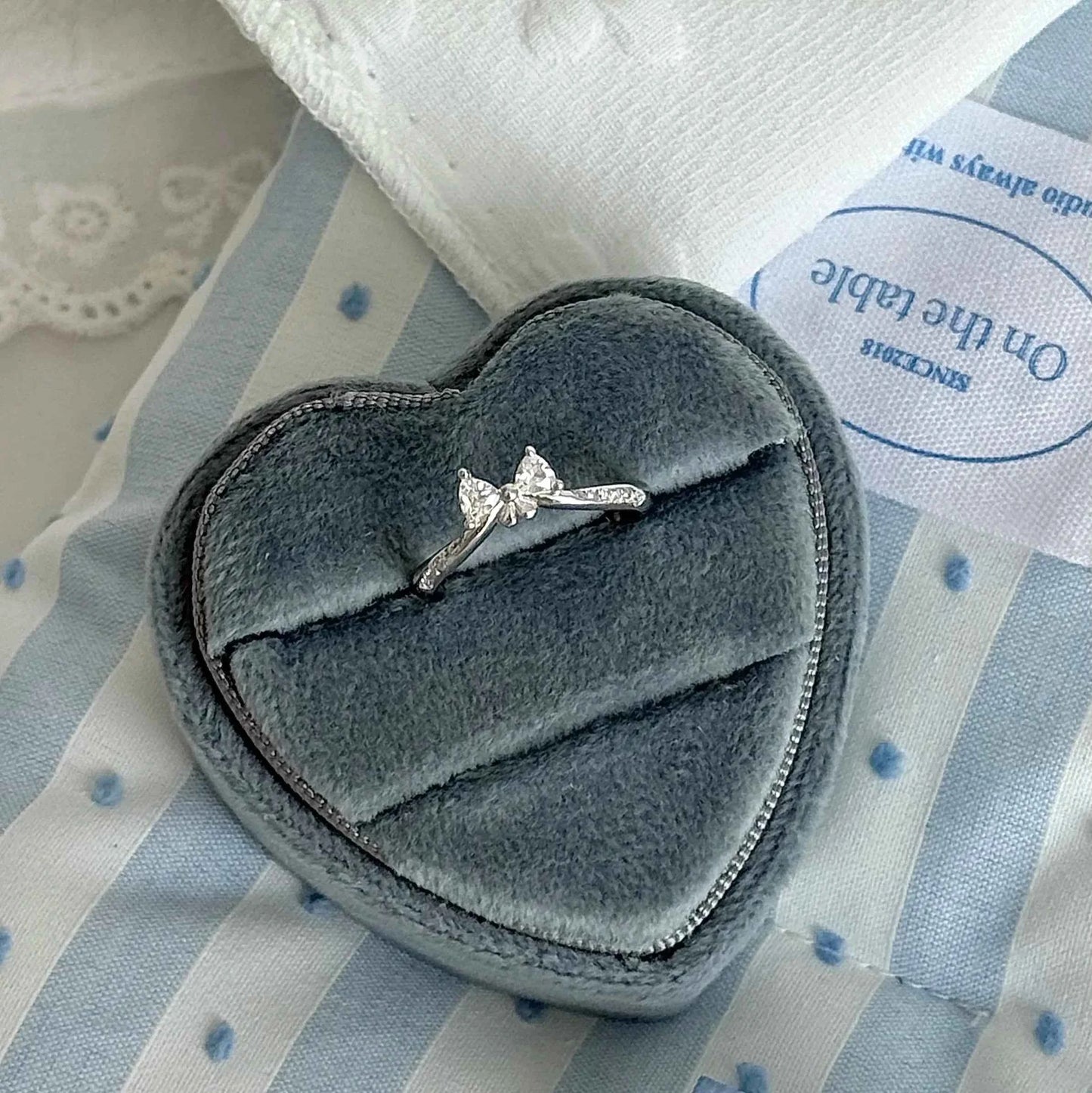 "Ariel's Escape" 925 Sterling Silver Crown and Bow Ring - Sweet and Charming